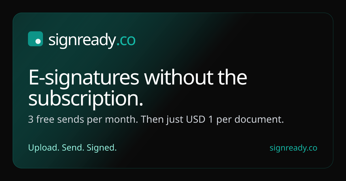 signready.co — E-signatures without the subscription